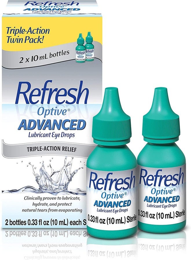 Refresh Optive Advanced Lubricant Eye Drops - 0.66 oz, (3 X Twin Packs) - Image 1